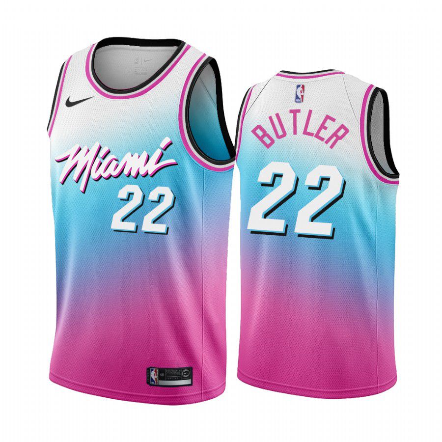 Men Miami Heat #22 jimmy butler blue pick city edition vice 2020 nba jersey